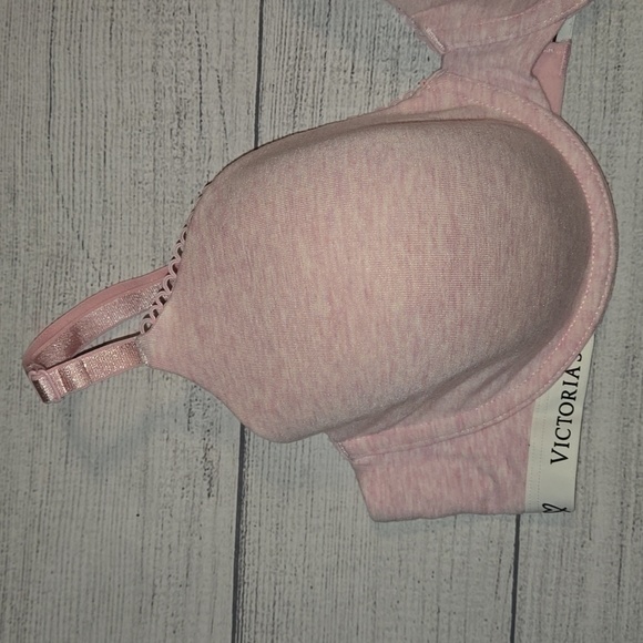 PINK Lightly Lined Full Coverage T-Shirt Bra Pink and White Size 36D NWT - Picture 3 of 8